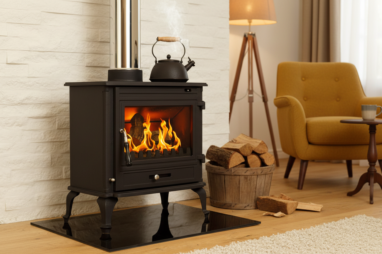 Cali Fireplace in Warm Living Space