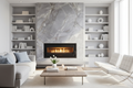 Fireplace in Bright Modern Room