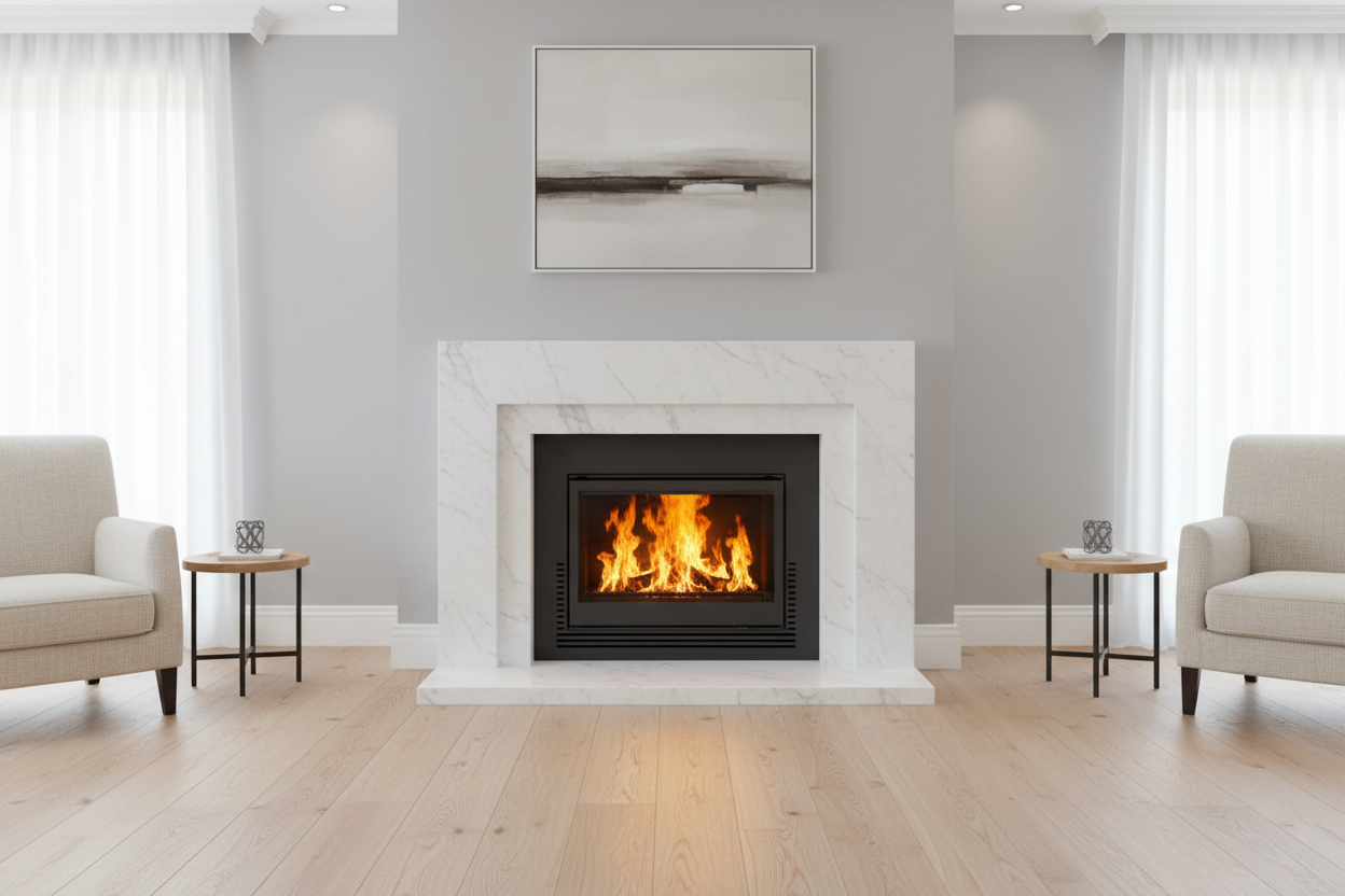 Fireplace in Modern Space