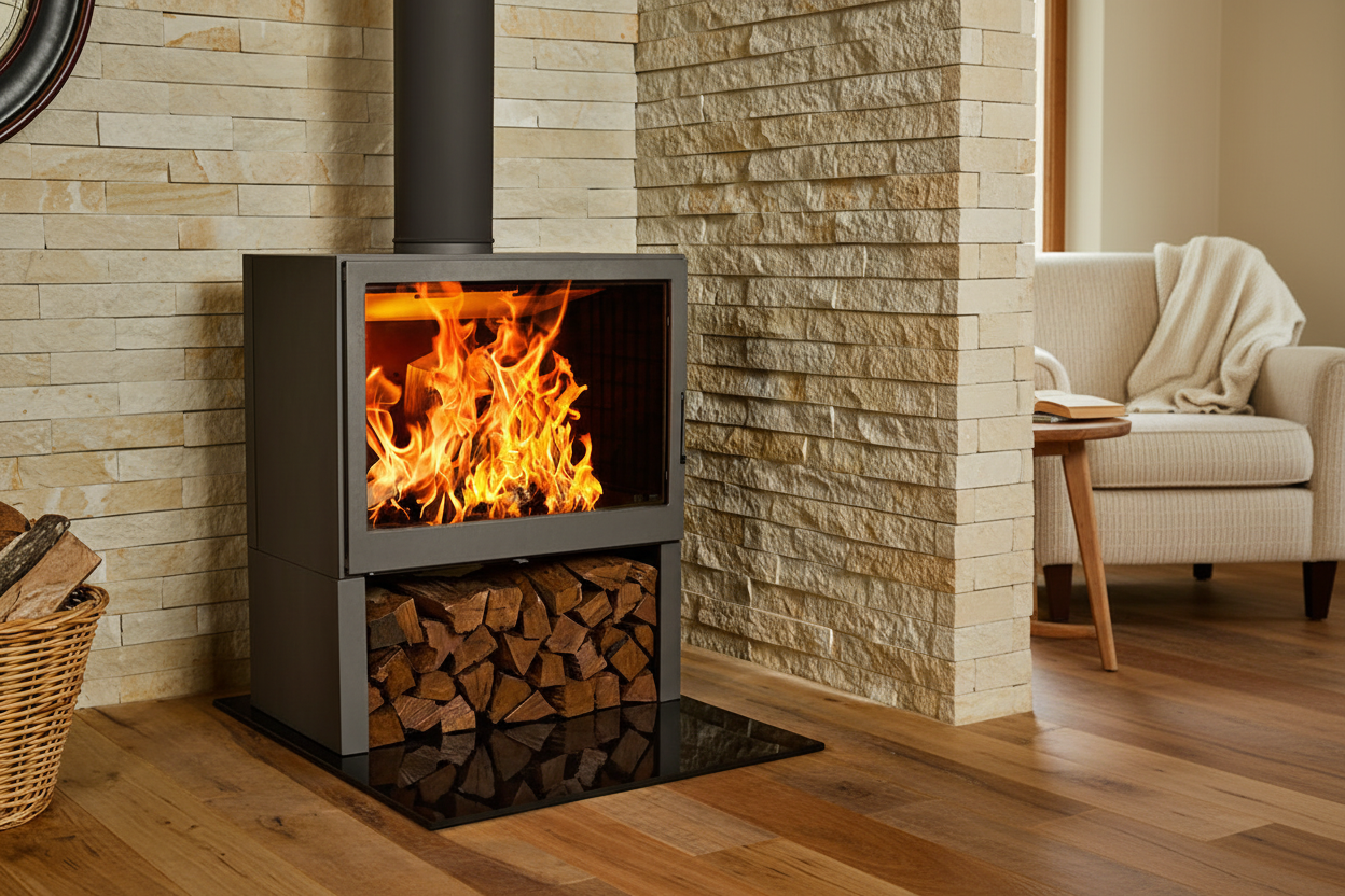 L71 Bavorov Fireplace in Cozy Living Space