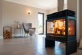L71 Bavorov4 Glass Fireplace in Elegant Setting